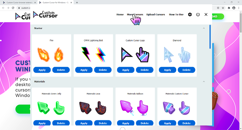 download custom mouse cursor