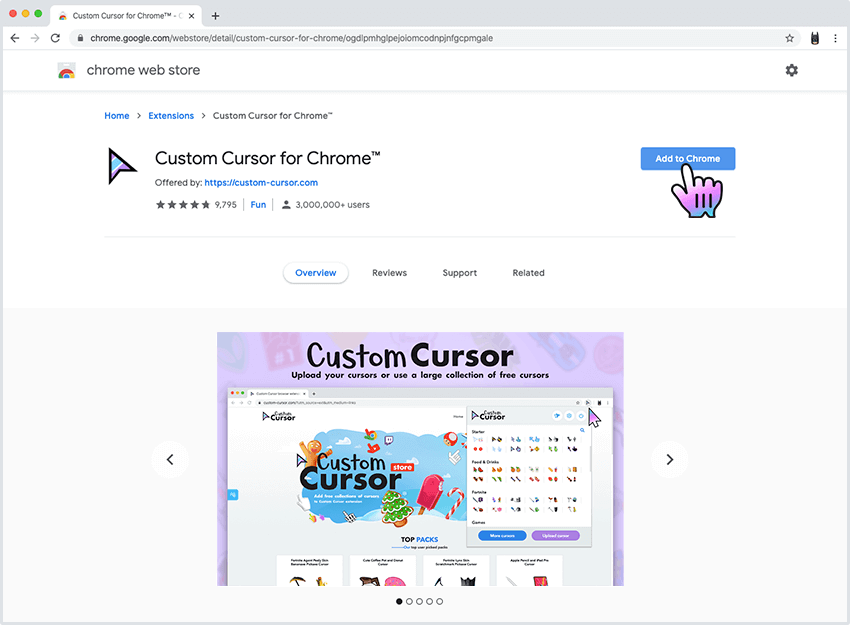 how to get a custom cursor