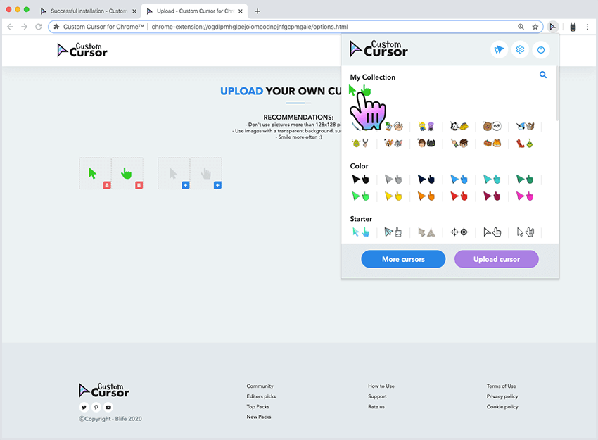 Kaching Custom Cursor - Choose a mouse cursor from our gallery or upload  your