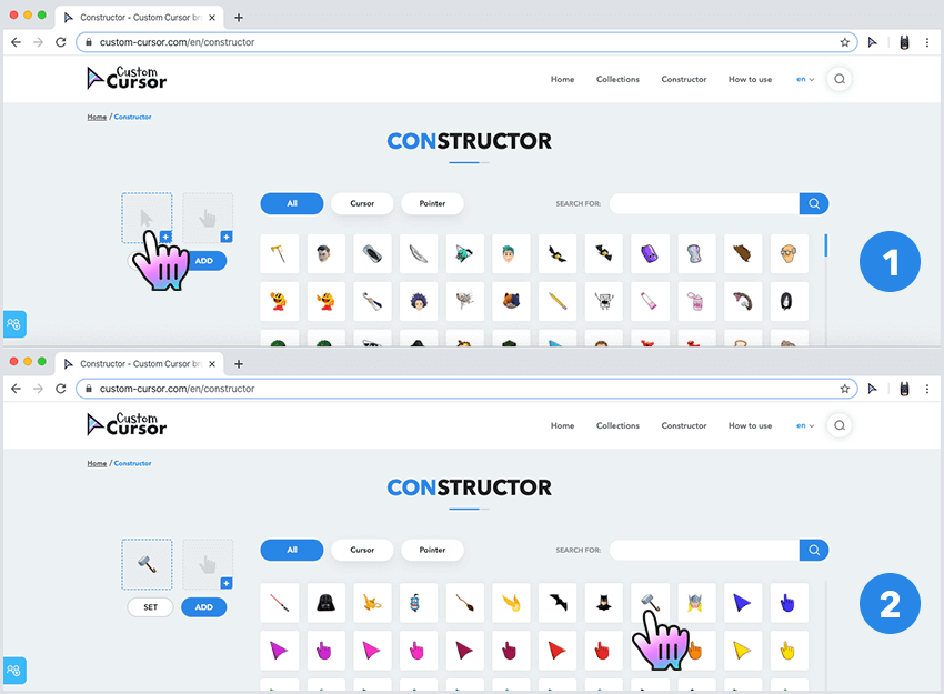 I made some custom cursors, slowly getting better (link in comments) :  r/Windows10